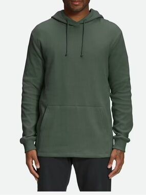 North Face waffle hoodie thyme green mens size medium